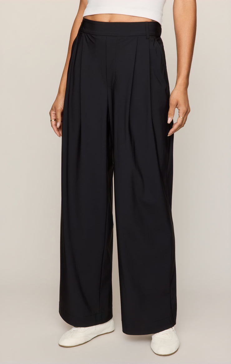 Pants Travel Wide Leg Trouser Black