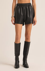 ShortsTia Faux Leather Short Black