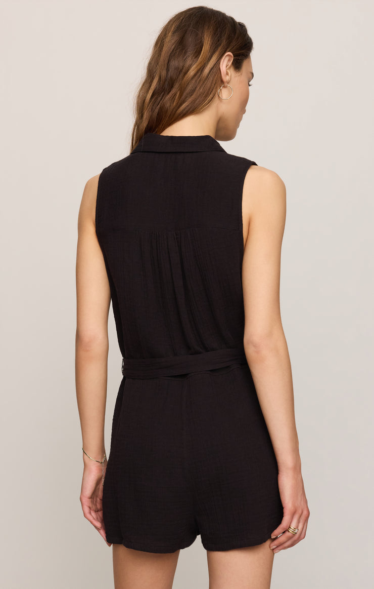 Shorts New Light Airy Gauze Romper Black