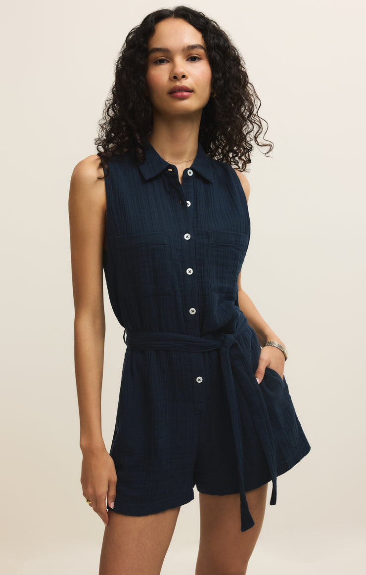 Shorts New Light Airy Gauze Romper Eclipse