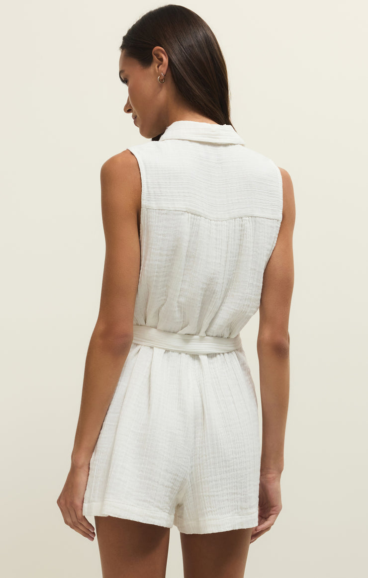 Shorts New Light Airy Gauze Romper White