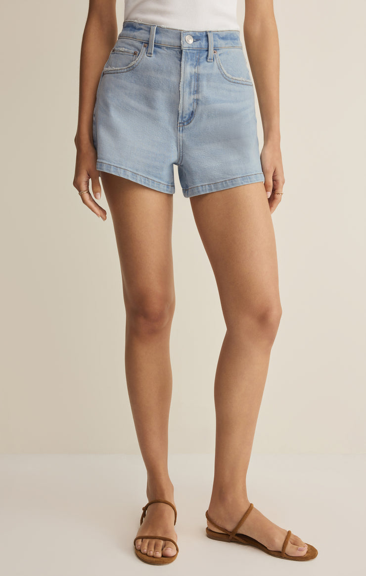 Shorts Camila High Rise A-Line Denim Short Etherea
