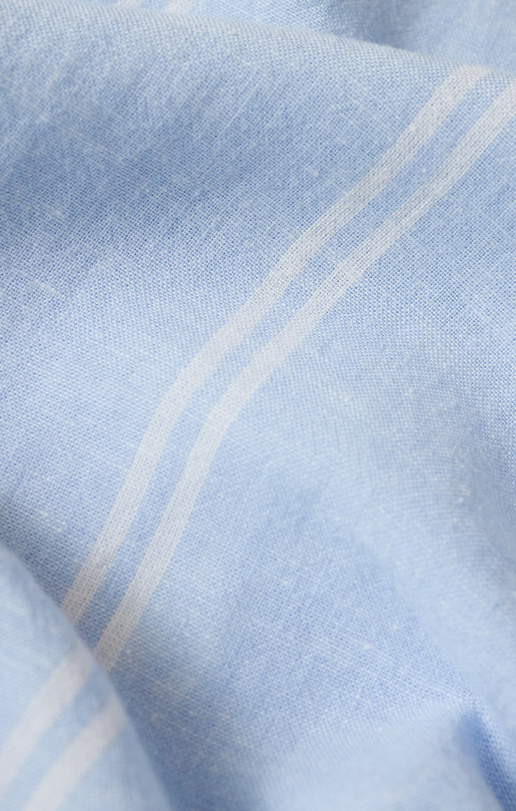 Tops The Perfect Linen Striped Top Blue Light