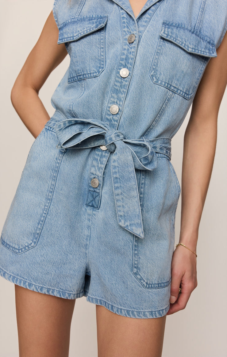 Shorts Dash Twill Romper Light Vintage Indigo