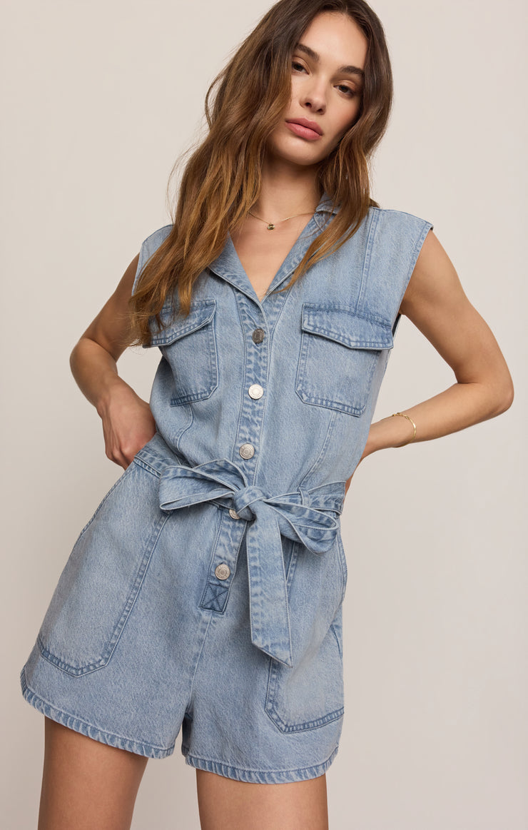Shorts Dash Twill Romper Light Vintage Indigo