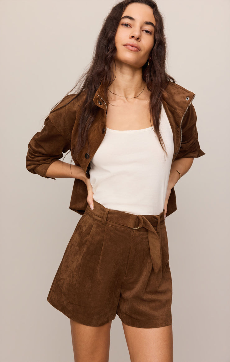 Shorts Ivory Suede Short Saddle Suede