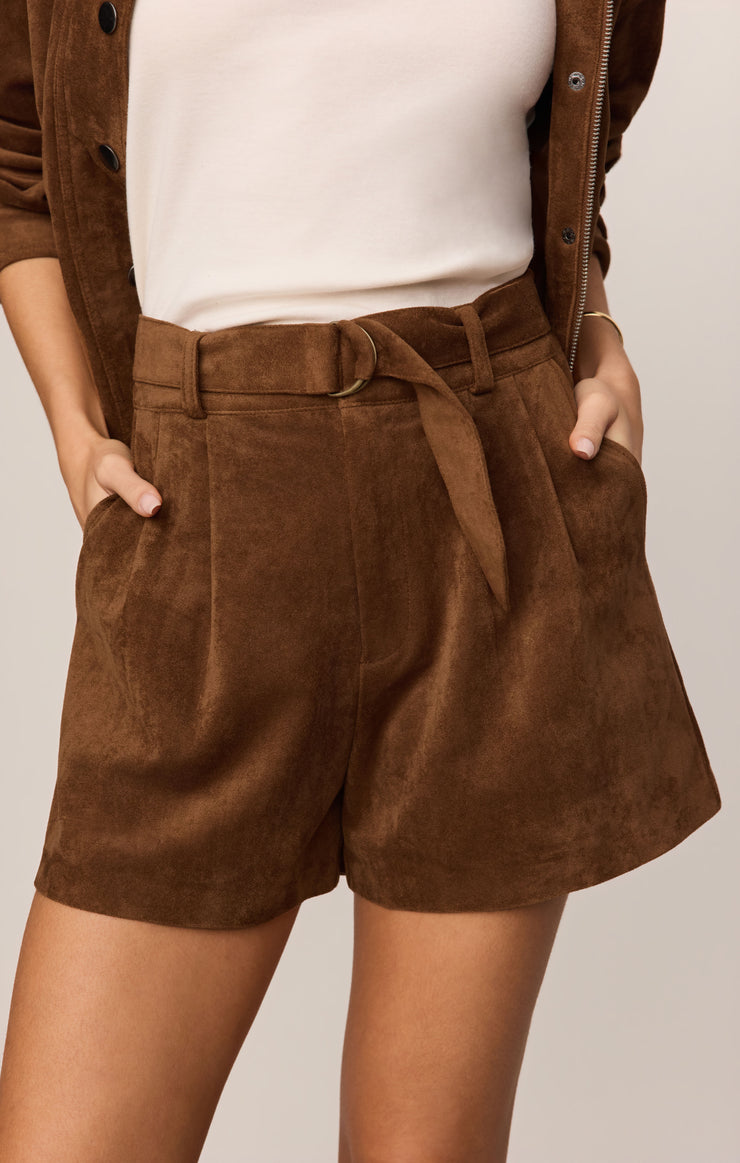 Shorts Ivory Suede Short Saddle Suede