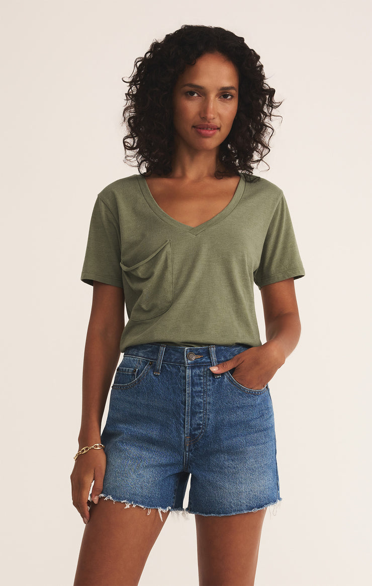 Tops Pocket Tee Avocado