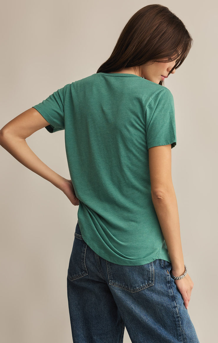 Tops Pocket Tee Botanical Green