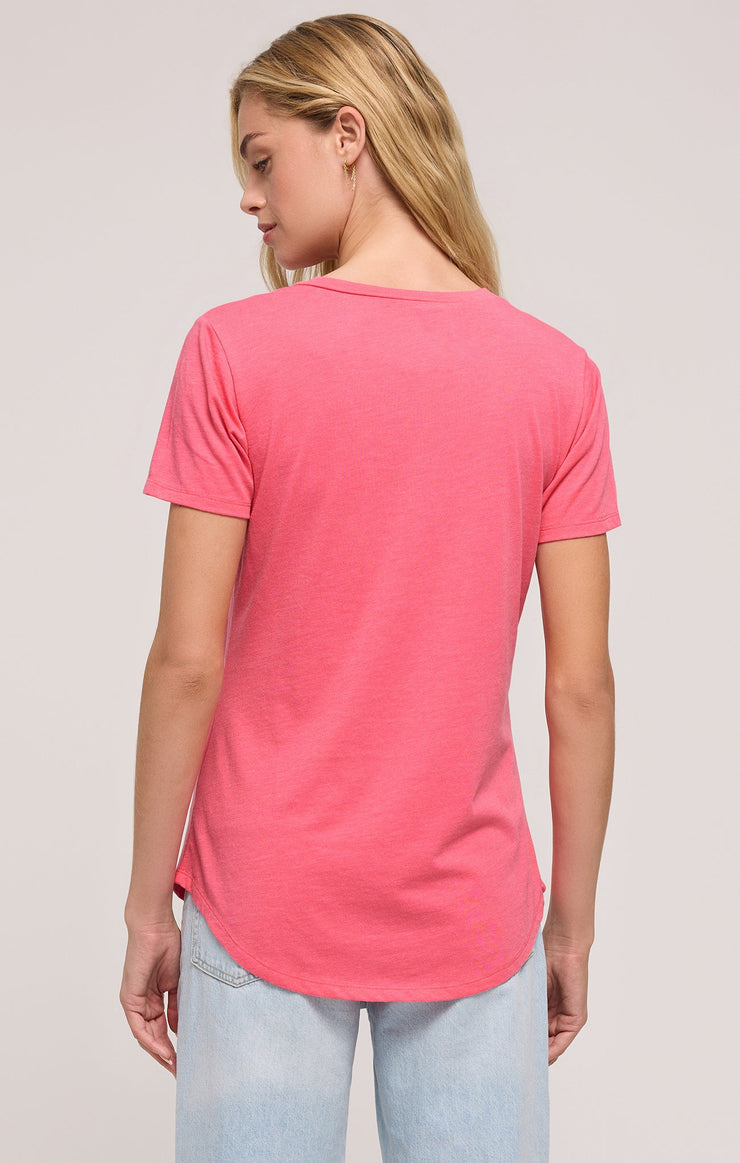 Tops Pocket Tee Disco Pink