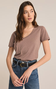 TopsPocket Tee Deep Taupe