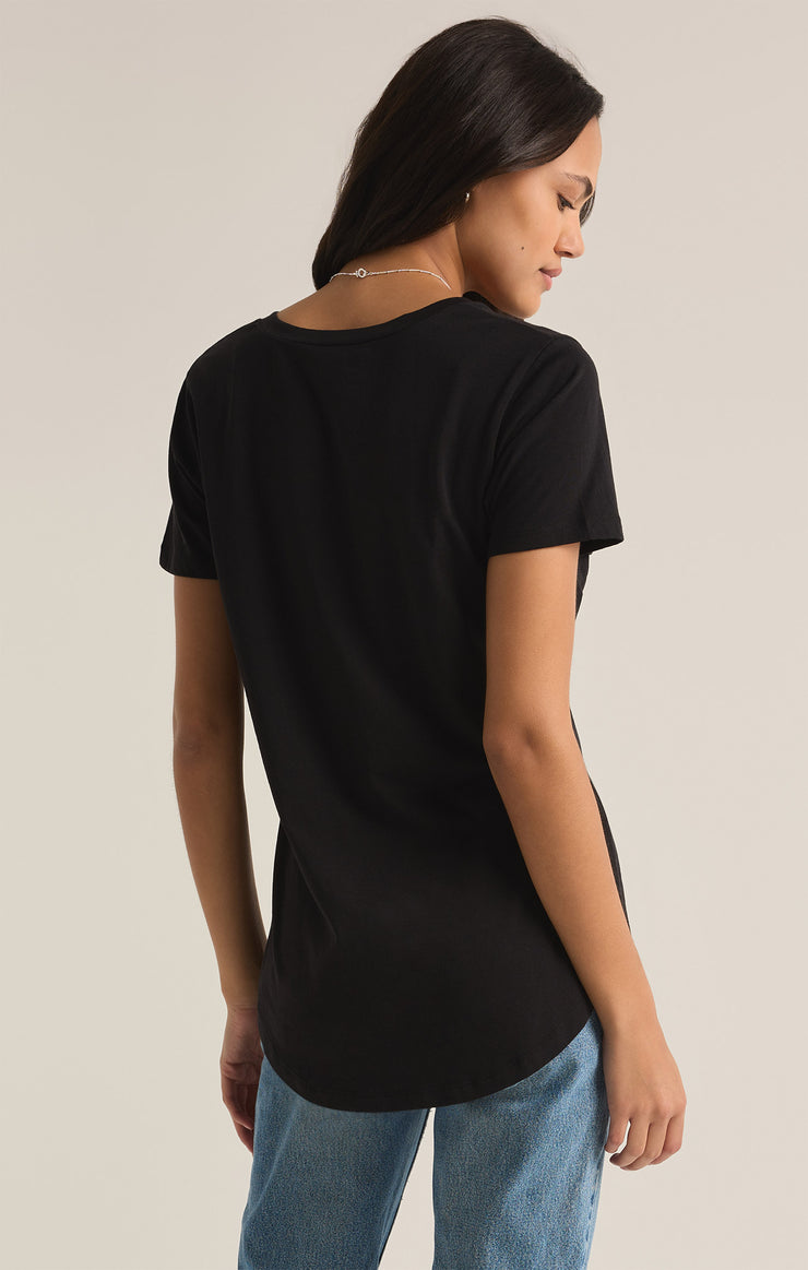 Tops Pocket Tee Jet Black