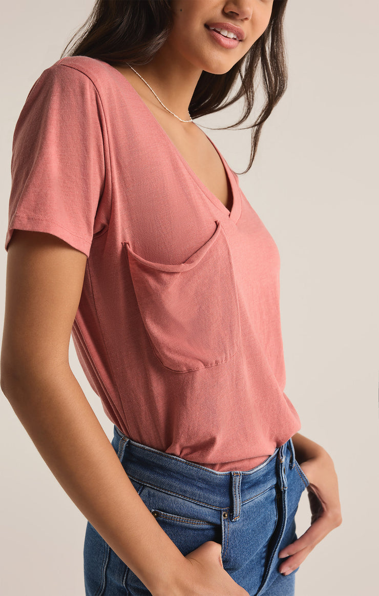 Tops Pocket Tee Rosebud