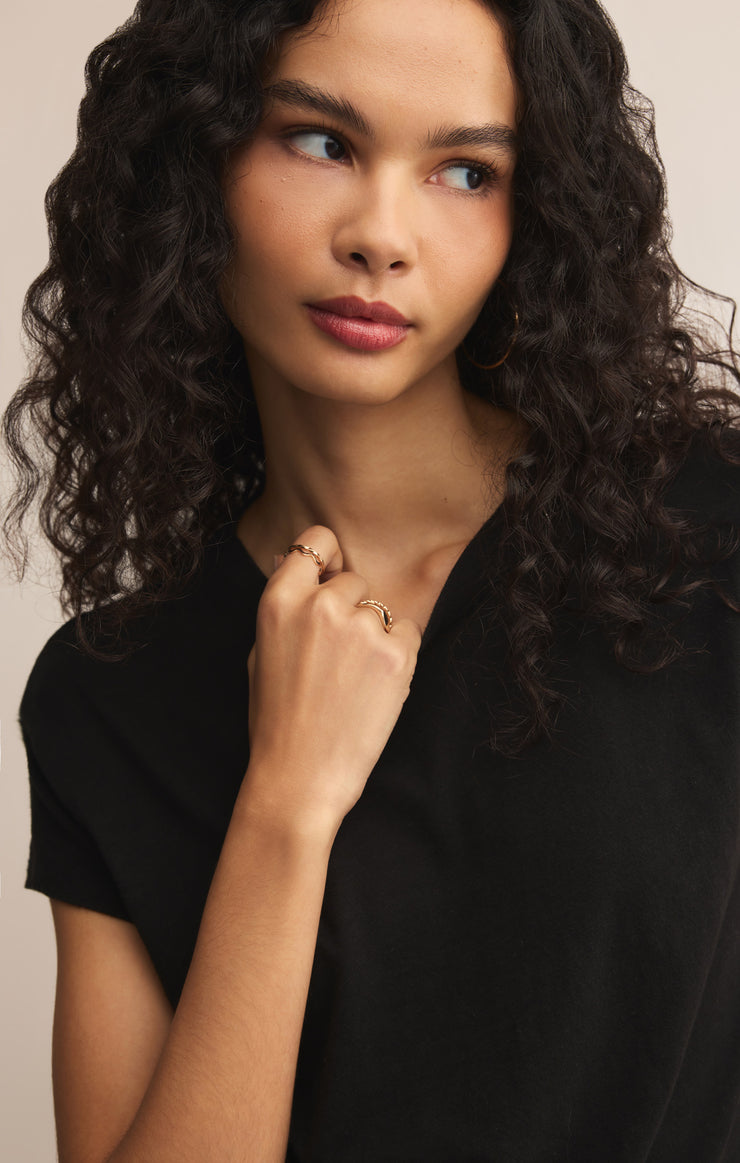 Tops Modern Slub Tee Black