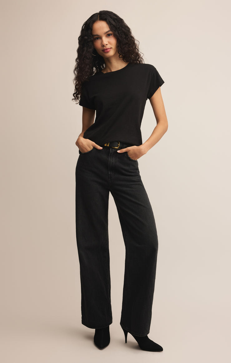 Tops Modern Slub Tee Black