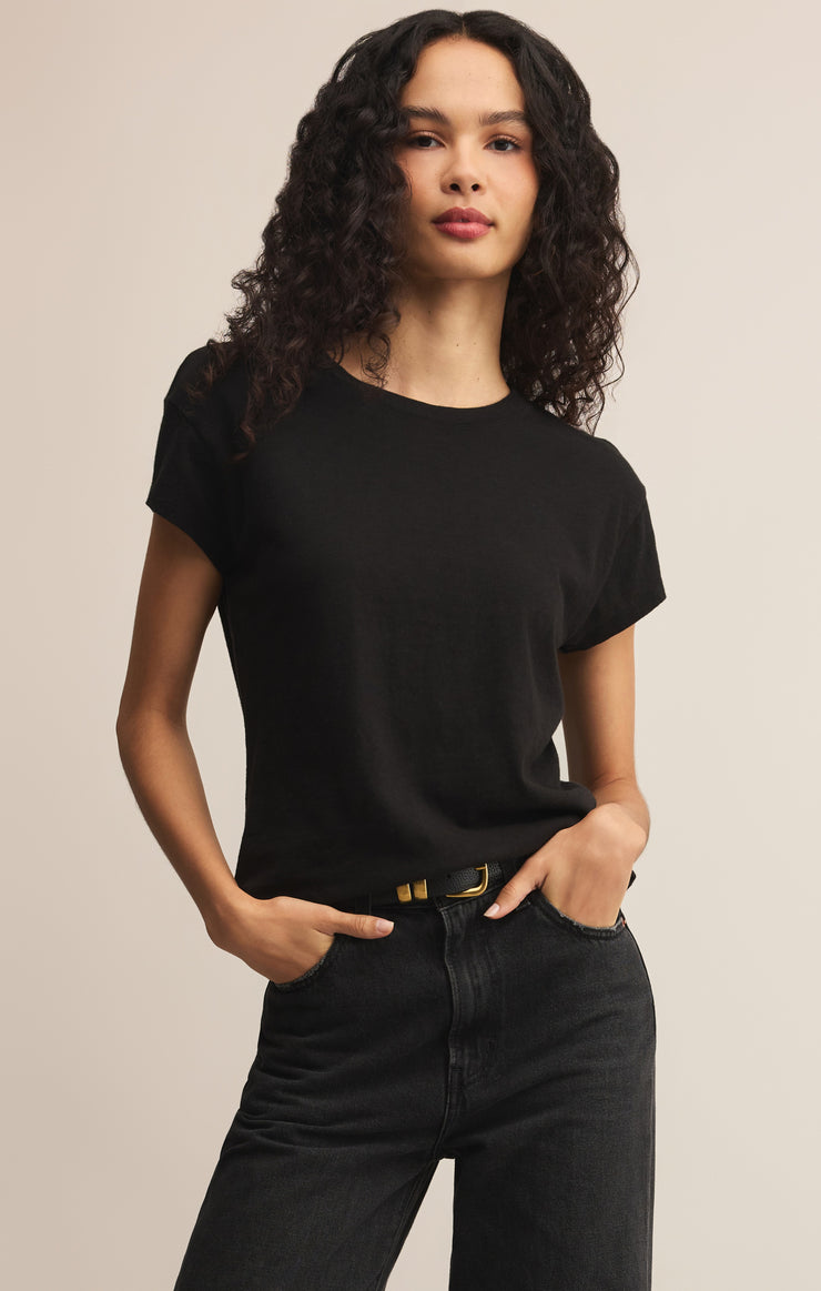 Tops Modern Slub Tee Black