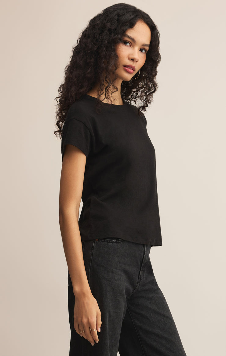 Tops Modern Slub Tee Black