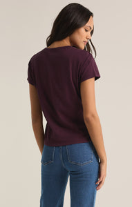 TopsModern Slub Tee Berry Wine