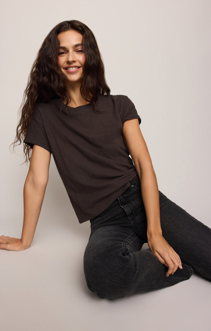 Tops Modern Slub Tee Cocoa Bean