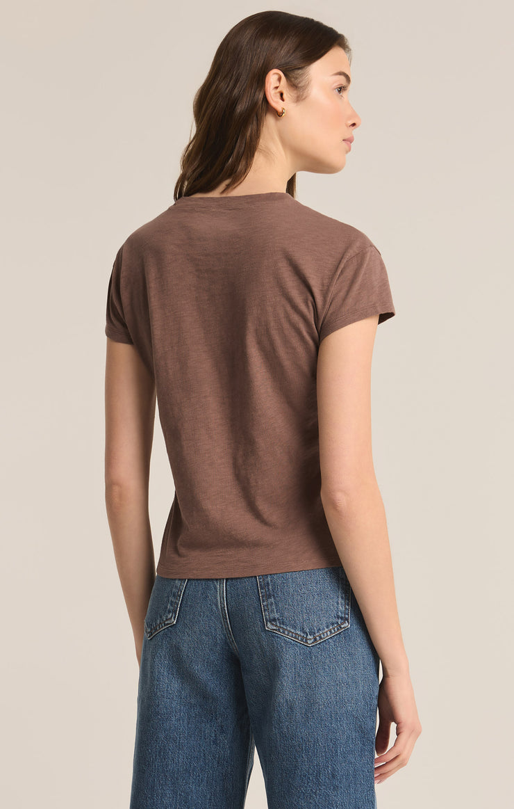 Tops Modern Slub Tee Deep Taupe