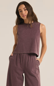 TopsSloane Cotton Jersey Tank Cocoa Berry