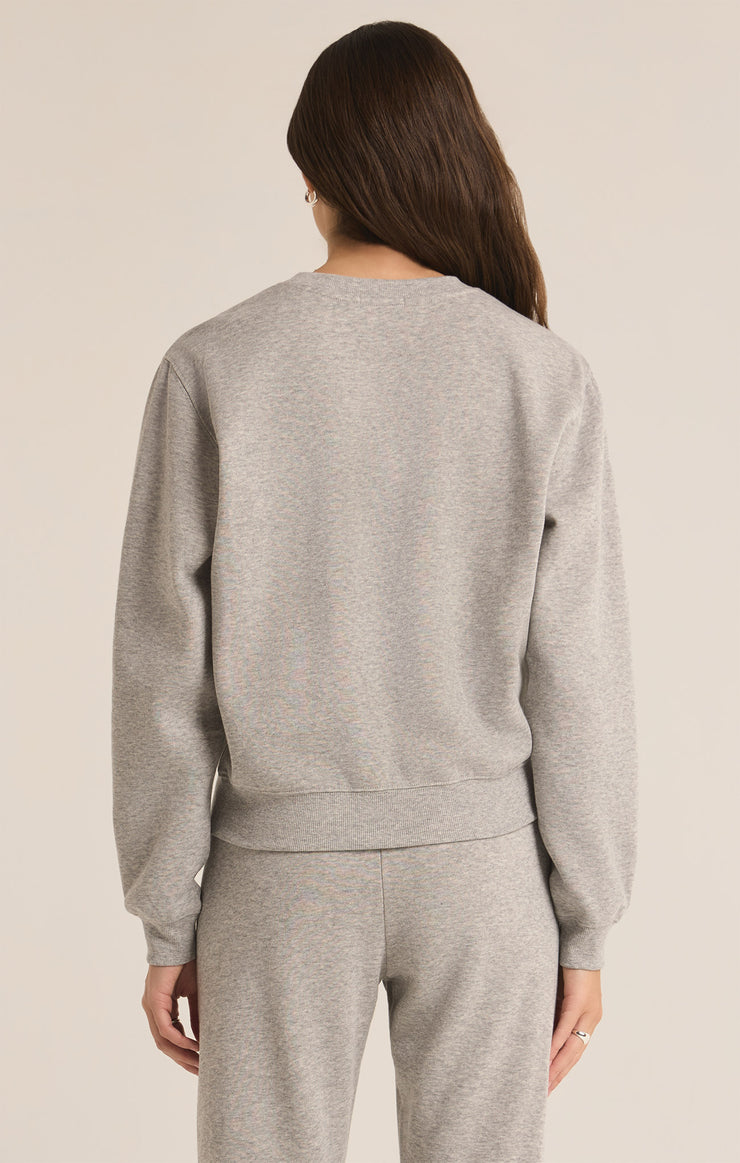 Tops Classic Crew Fleece Sweatshirt Classic Heather Grey