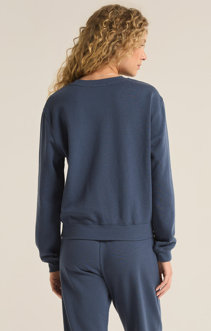 Tops Classic Crew Fleece Sweatshirt Midnight