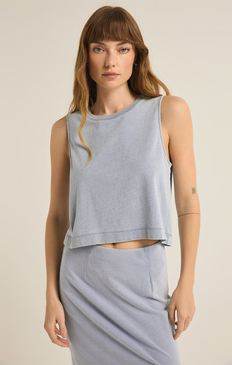 Tops Sloane Jersey Denim Muscle Tank Sloane Jersey Denim Muscle Tank