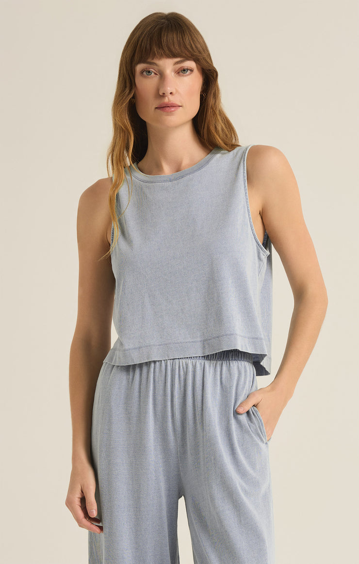 Tops Sloane Jersey Denim Muscle Tank Sloane Jersey Denim Muscle Tank