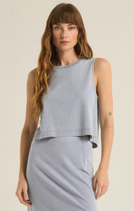 TopsSloane Jersey Denim Muscle Tank Washed Indigo