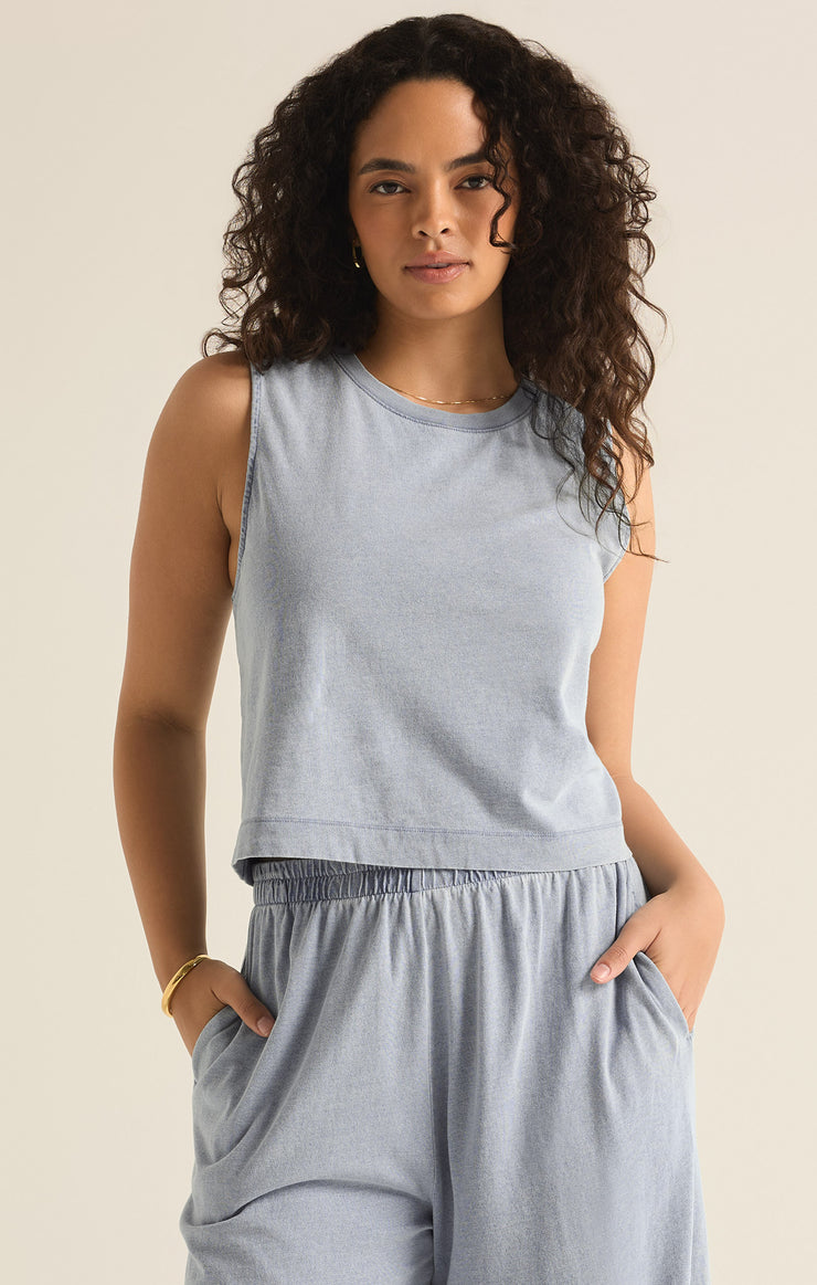 Tops Sloane Jersey Denim Muscle Tank Sloane Jersey Denim Muscle Tank