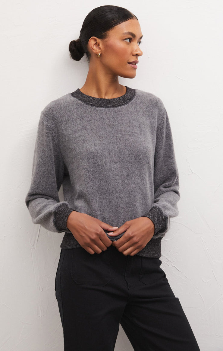 Tops Russel Cozy Pullover Charcoal Heather
