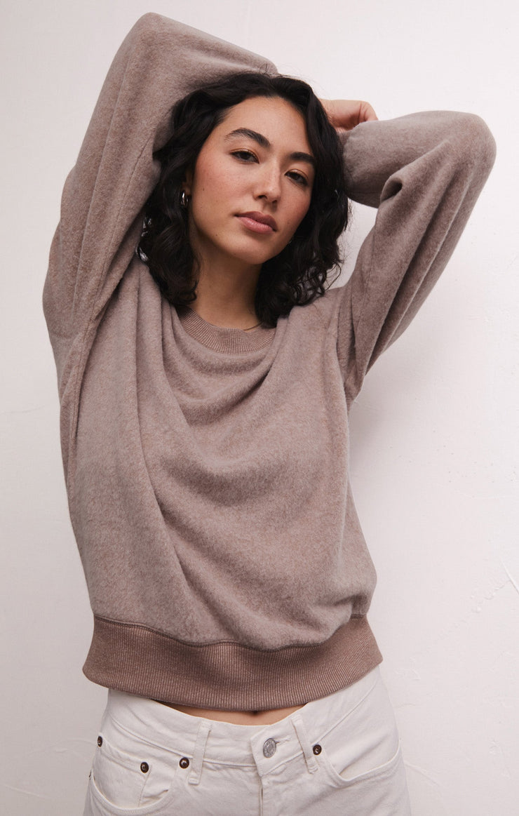 Tops Russel Cozy Pullover Toffee