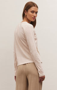 TopsModern Slub Long Sleeve Tee Stone