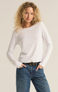 TopsModern Slub Long Sleeve Tee White