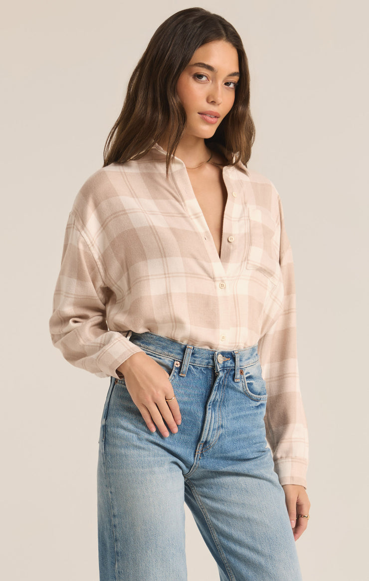 Tops River Plaid Button Up River Plaid Button Up