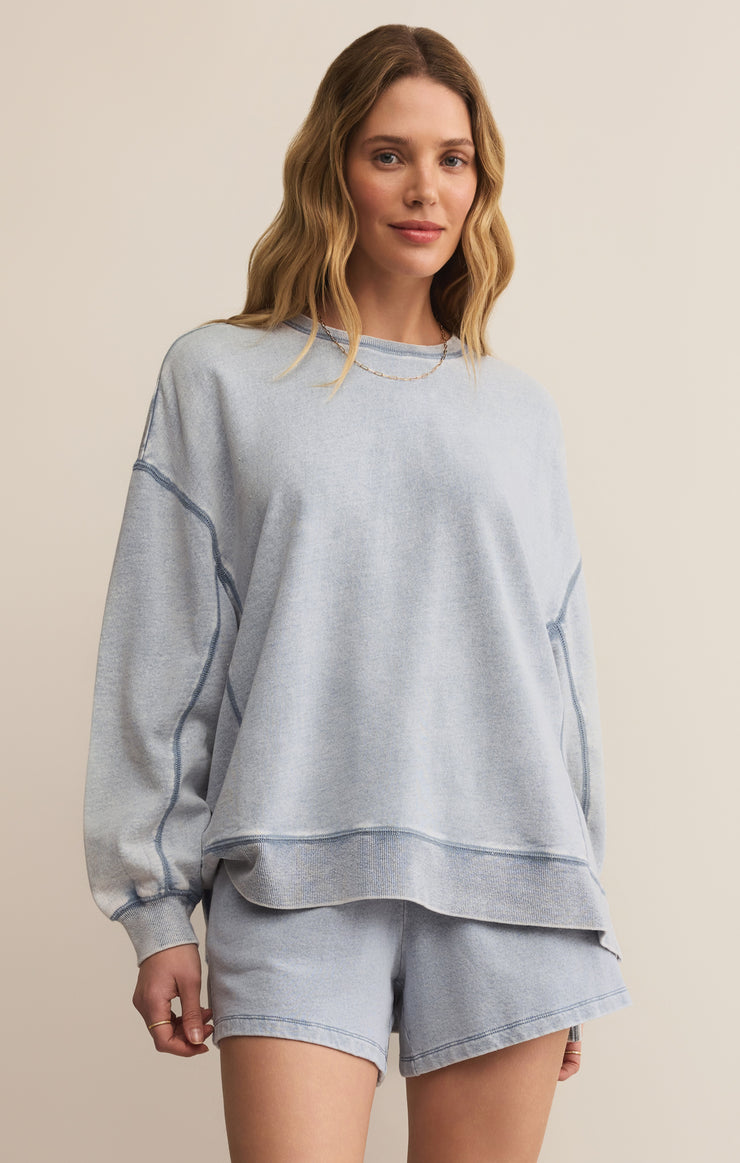 Tops Knit Denim Modern Weekender Washed Indigo