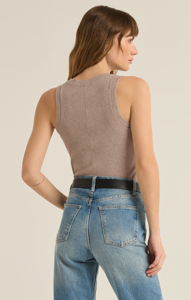 Tops Sirena Rib Tank Heather Taupe