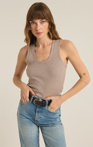 TopsSirena Rib Tank Heather Taupe