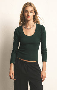 TopsSirena Rib Long Sleeve Tee Cyprus Green