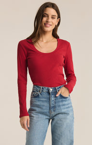 TopsSirena Rib Long Sleeve Tee Haute Red