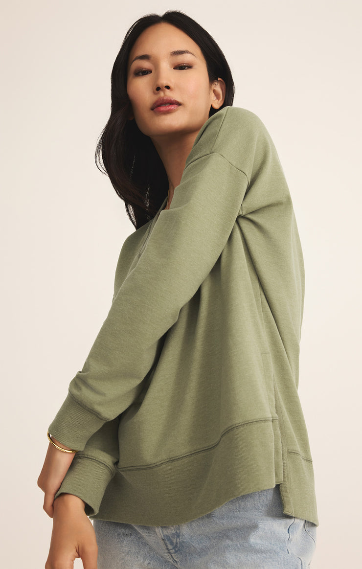 Tops Modern V-Neck Weekender Avocado