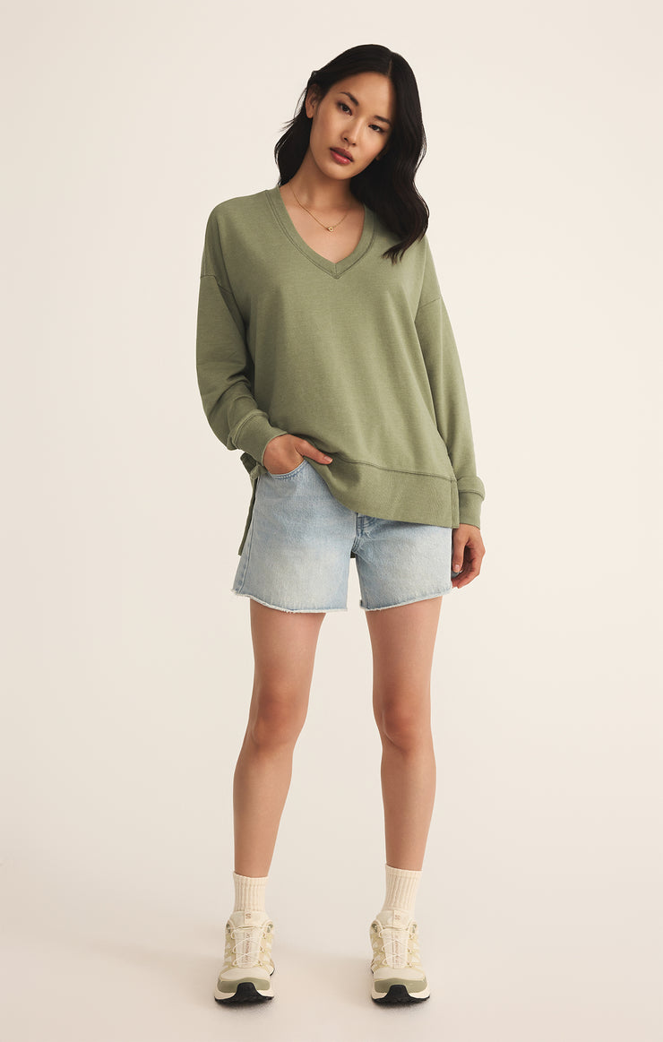 Tops Modern V-Neck Weekender Avocado