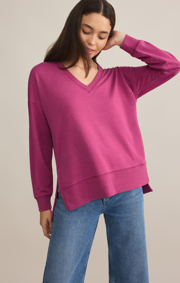 Tops Modern V-Neck Weekender Magenta