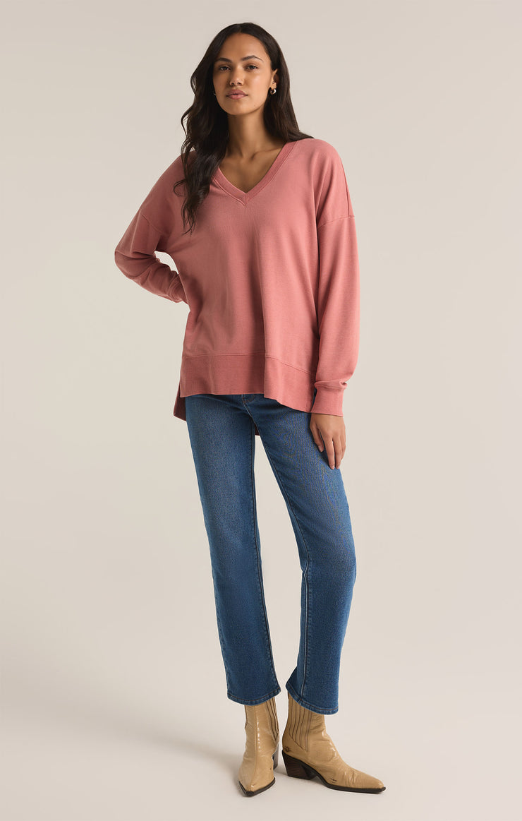 Tops Modern V-Neck Weekender Rosebud