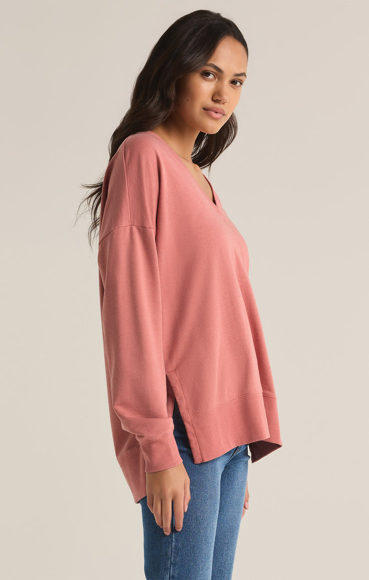 Tops Modern V-Neck Weekender Rosebud