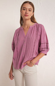 TopsElliot Lace Inset Top Dusty Orchid
