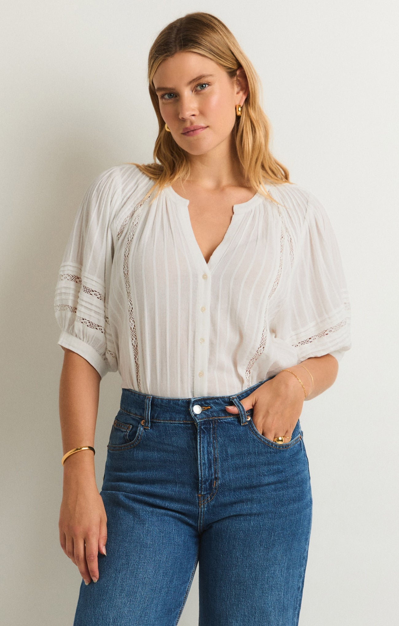 Elliot Lace Inset Top – Z SUPPLY
