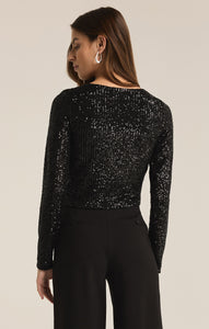 TopsAurora Sequin Top Black