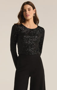 TopsAurora Sequin Top Black